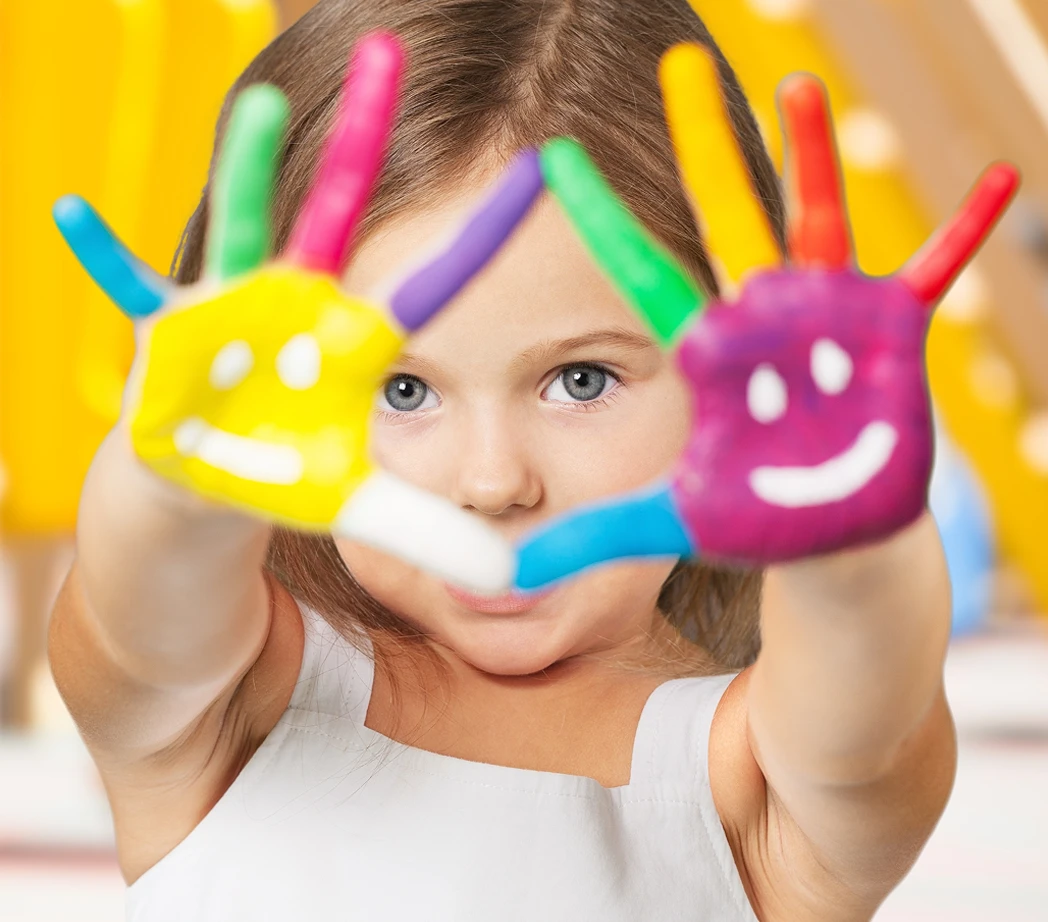 Child finger paint